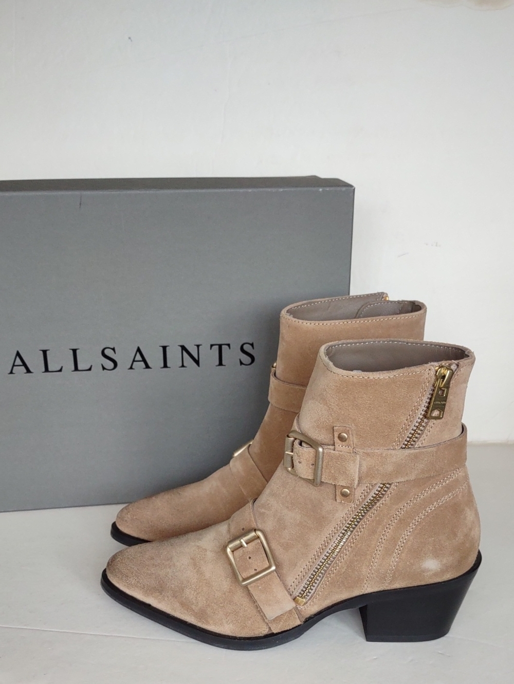 BRAND NEW ALLSAINTS SUEDE BOOTS